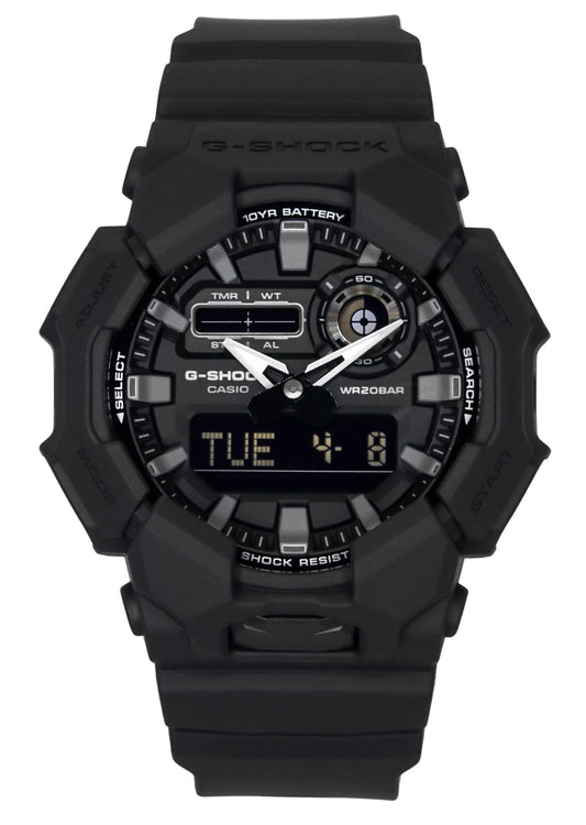 Casio G-Shock Analog Digital Bio-Based Resin Strap Schwarzes Zifferblatt Quarz GA-010-1A1 200M Herrenuhr