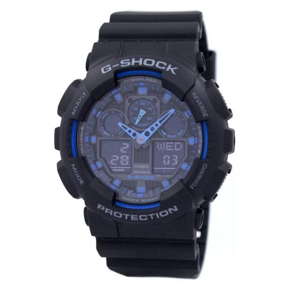 Casio G-Shock Weltzeit Alarm GA-100-1A2 GA-100 Herrenuhr
