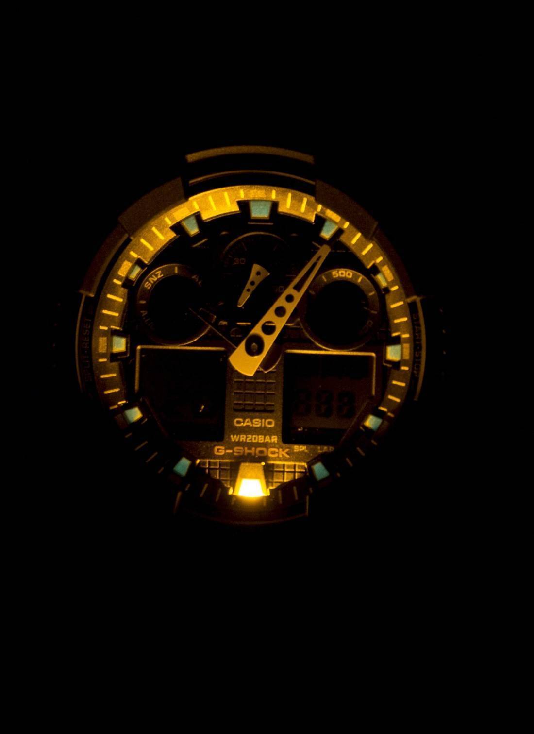 Casio G-Shock Velocity Analog Digital Schwarzes Zifferblatt Quarz GA-100-1A4 Herrenuhr
