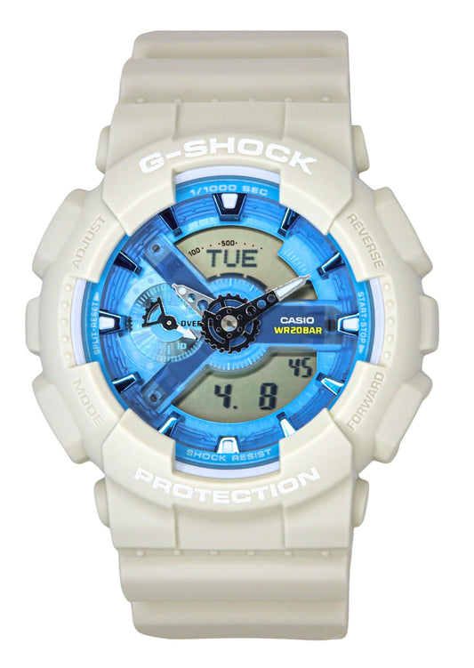 Casio G-Shock Analog Digital Bio-Based Resin Blaues Zifferblatt Quarz GA-110AS-5A 200M Herrenuhr