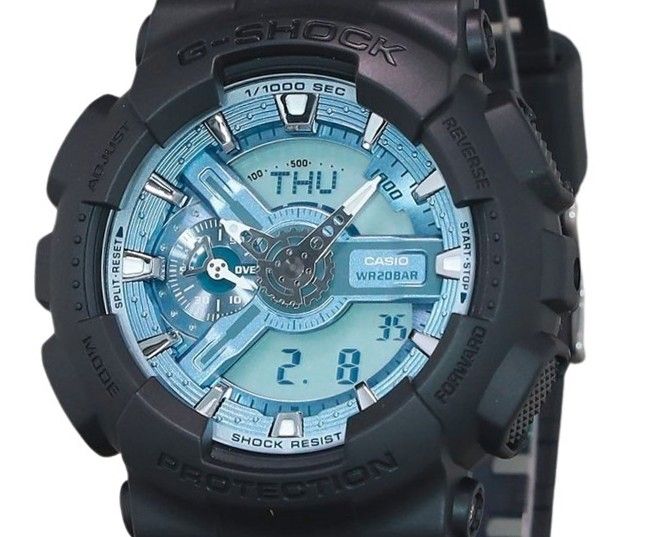 Casio G-Shock Analog Digital Resin Strap Ocean Blaues Zifferblatt Quarz GA-110CD-1A2 200M Herrenuhr