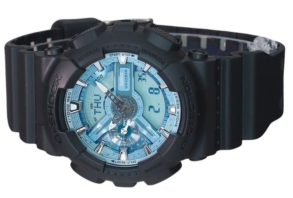 Casio G-Shock Analog Digital Resin Strap Ocean Blaues Zifferblatt Quarz GA-110CD-1A2 200M Herrenuhr