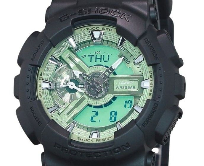 Casio G-Shock Analog Digital Resin Strap Mint Gr?nes Zifferblatt Quarz GA-110CD-1A3 200M Herrenuhr