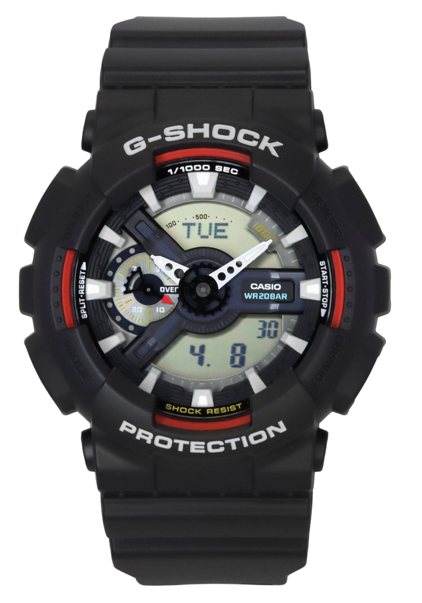 Casio G-Shock Analog Digital Bio-Based Resin Schwarzes Zifferblatt Quarz GA-110RL-1A 200M Herrenuhr