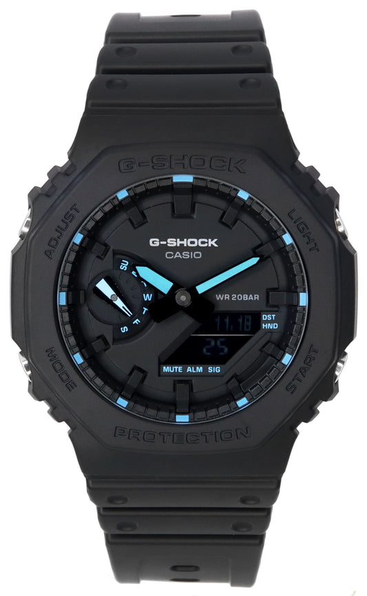 Casio G-Shock Neon Accent Analog Digital Quarz GA-2100-1A2 GA2100-1A2 200M Herrenuhr