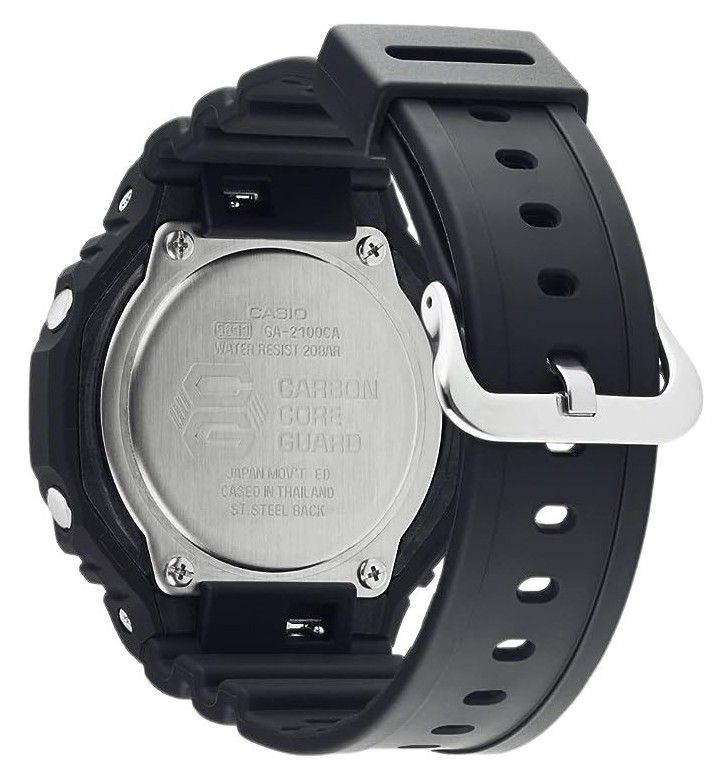 Casio G-Shock Neon Accent Analog Digital Quarz GA-2100-1A2 GA2100-1A2 200M Herrenuhr