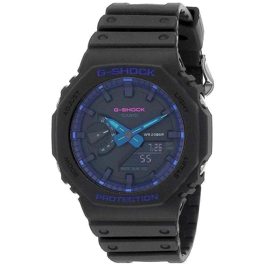 Casio G-Shock Analog Digital Schwarzes Zifferblatt Quarz GA-2100VB-1A GA2100VB-1 200M Herrenuhr