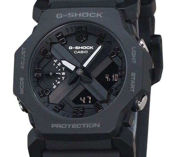 Casio G-Shock Analog Digital Black Resin Schwarzes Zifferblatt Quarz GA-2300-1A 200M Herrenuhr