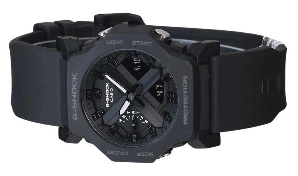 Casio G-Shock Analog Digital Black Resin Schwarzes Zifferblatt Quarz GA-2300-1A 200M Herrenuhr