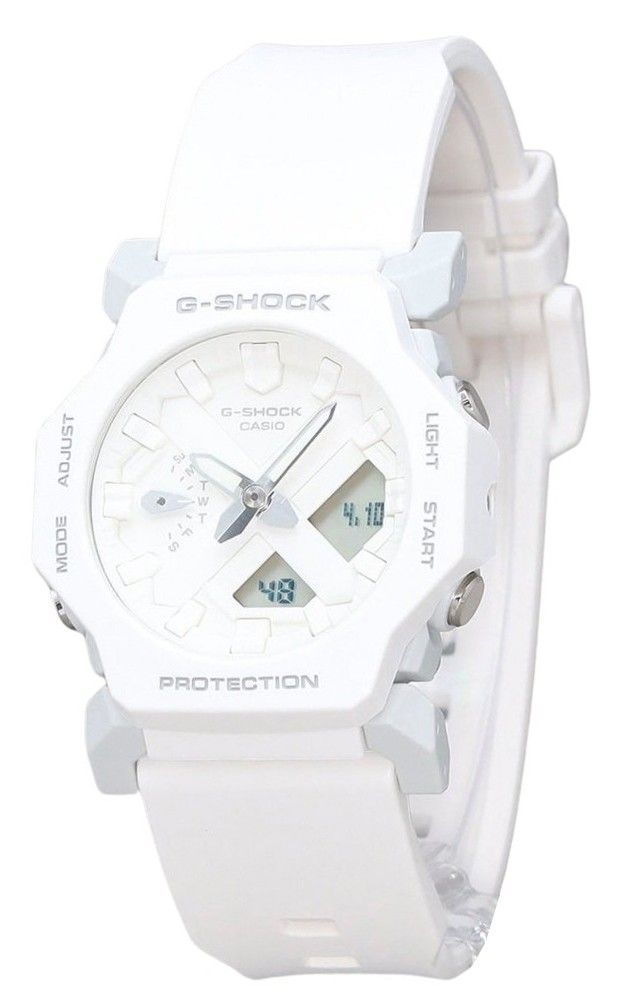 Casio G-Shock Analog Digital White Resin White Dial Strap Quarz GA-2300-7A 200M Herrenuhr