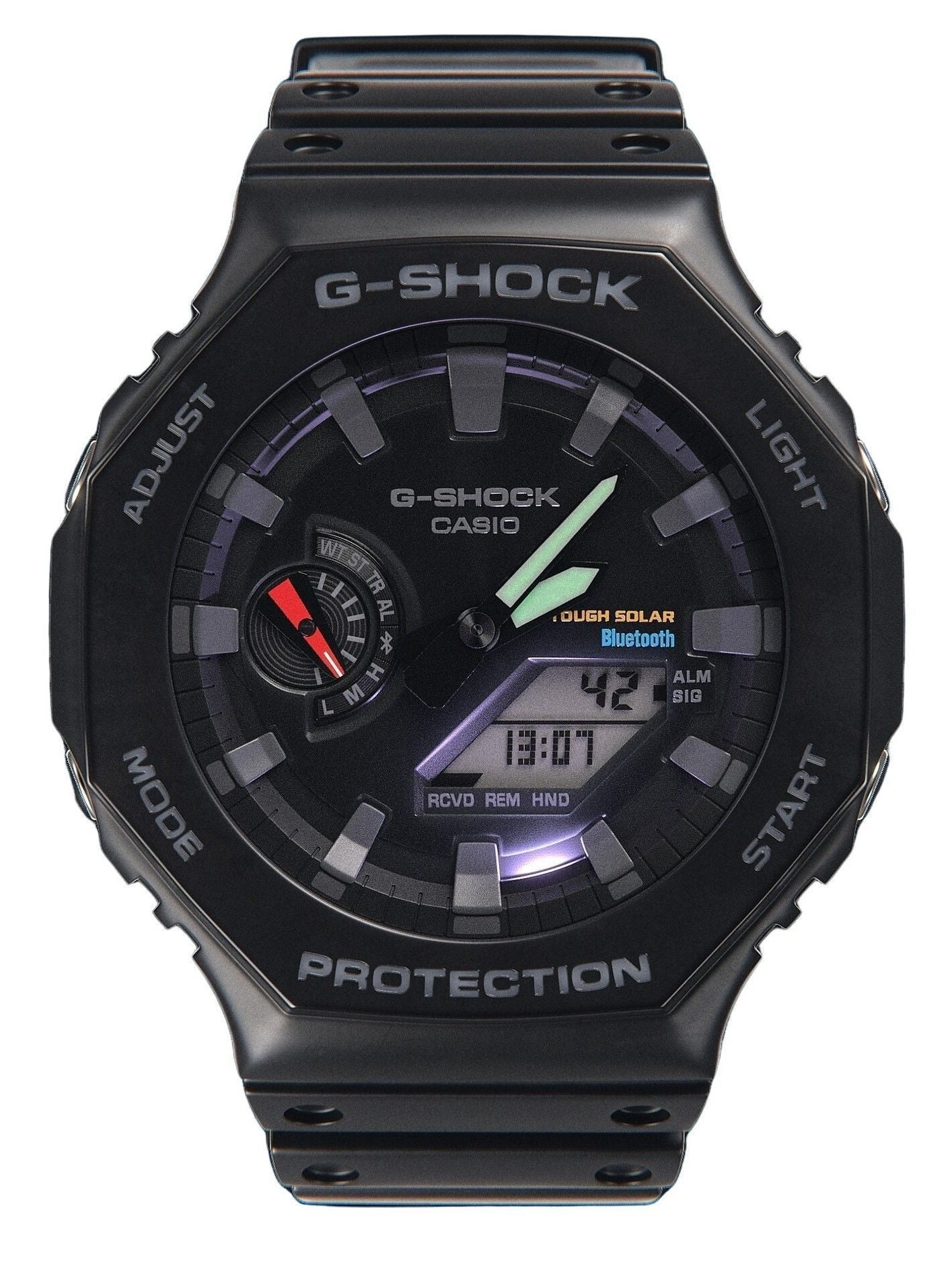 Casio G-Shock Analog Digital Mobile Link Black Resin Strap Tough Solar Power GA-B2100-1A 200M Herrenuhr