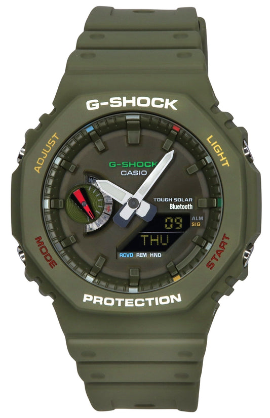 Casio G-Shock Analog Digital Smartphone Link Bluetooth Gr?nes Zifferblatt Solar GA-B2100FC-3A 200M Herrenuhr