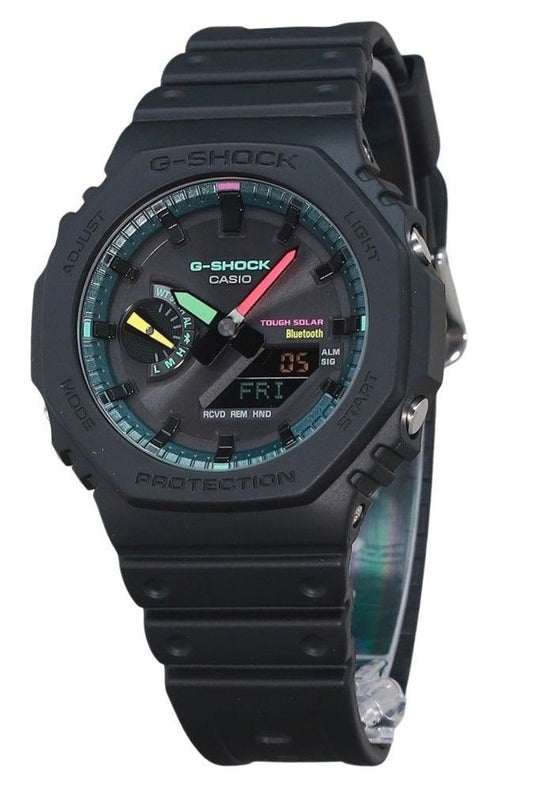 Casio G-Shock Analog Digital Smartphone Link Multi Fluorescent Accents Series Tough Solar GA-B2100MF-1A 200M Herrenuhr