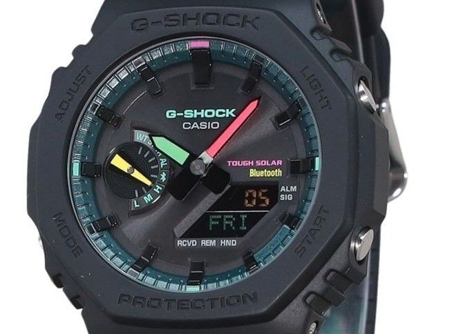 Casio G-Shock Analog Digital Smartphone Link Multi Fluorescent Accents Series Tough Solar GA-B2100MF-1A 200M Herrenuhr