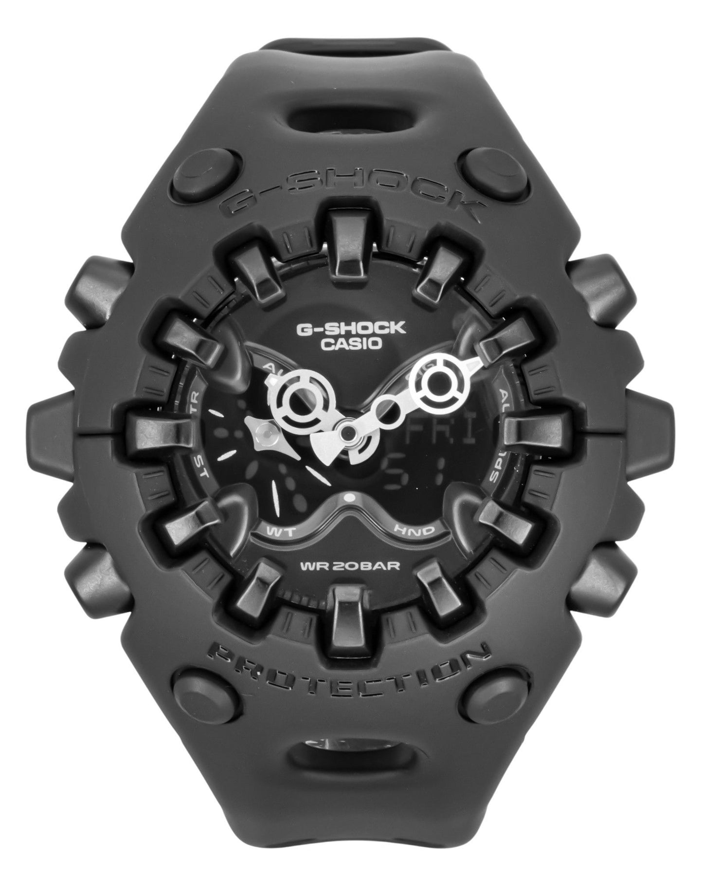 Casio G-Shock Analog Digital Resin Strap Schwarzes Zifferblatt Quarz GA-V01-1A 200M Herrenuhr