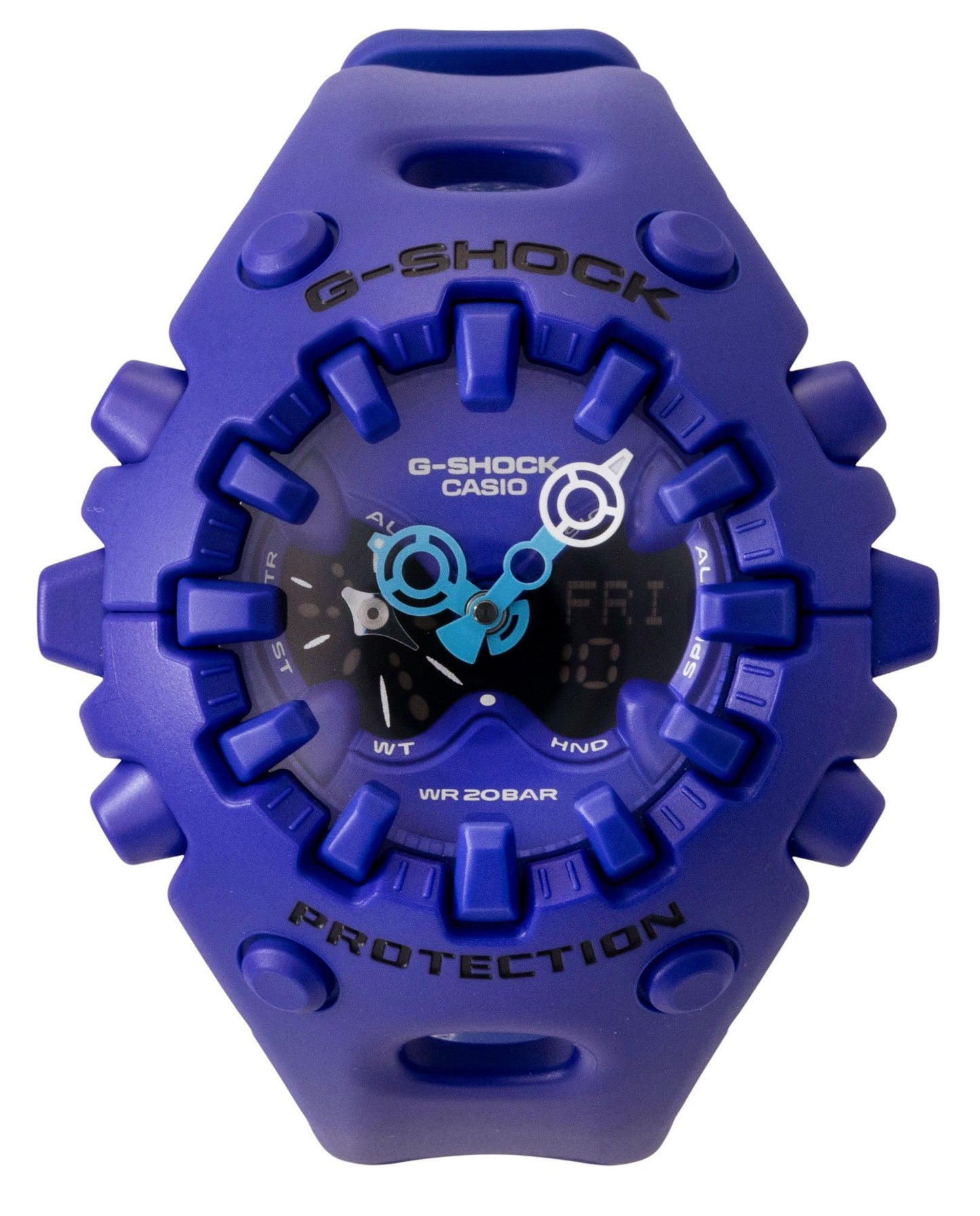 Casio G-Shock Analog Digital Resin Strap Blaues Zifferblatt Quarz GA-V01-2A 200M Herrenuhr