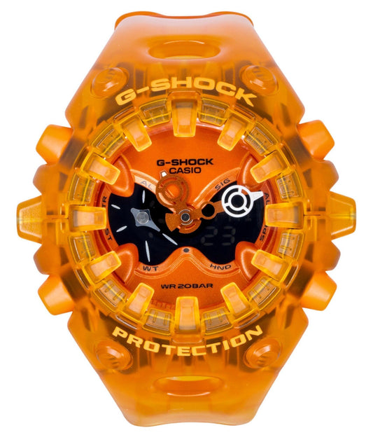 Casio G-Shock Resin Strap Analog Digital Orange Dial Quarz GA-V01SKE-4A 200M Herrenuhr
