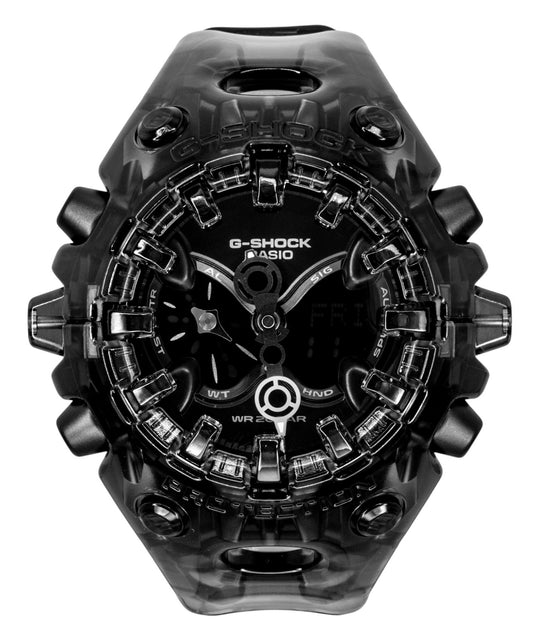 Casio G-Shock Resin Strap Analog Digital Schwarzes Zifferblatt Quarz GA-V01SKE-8A 200M Herrenuhr