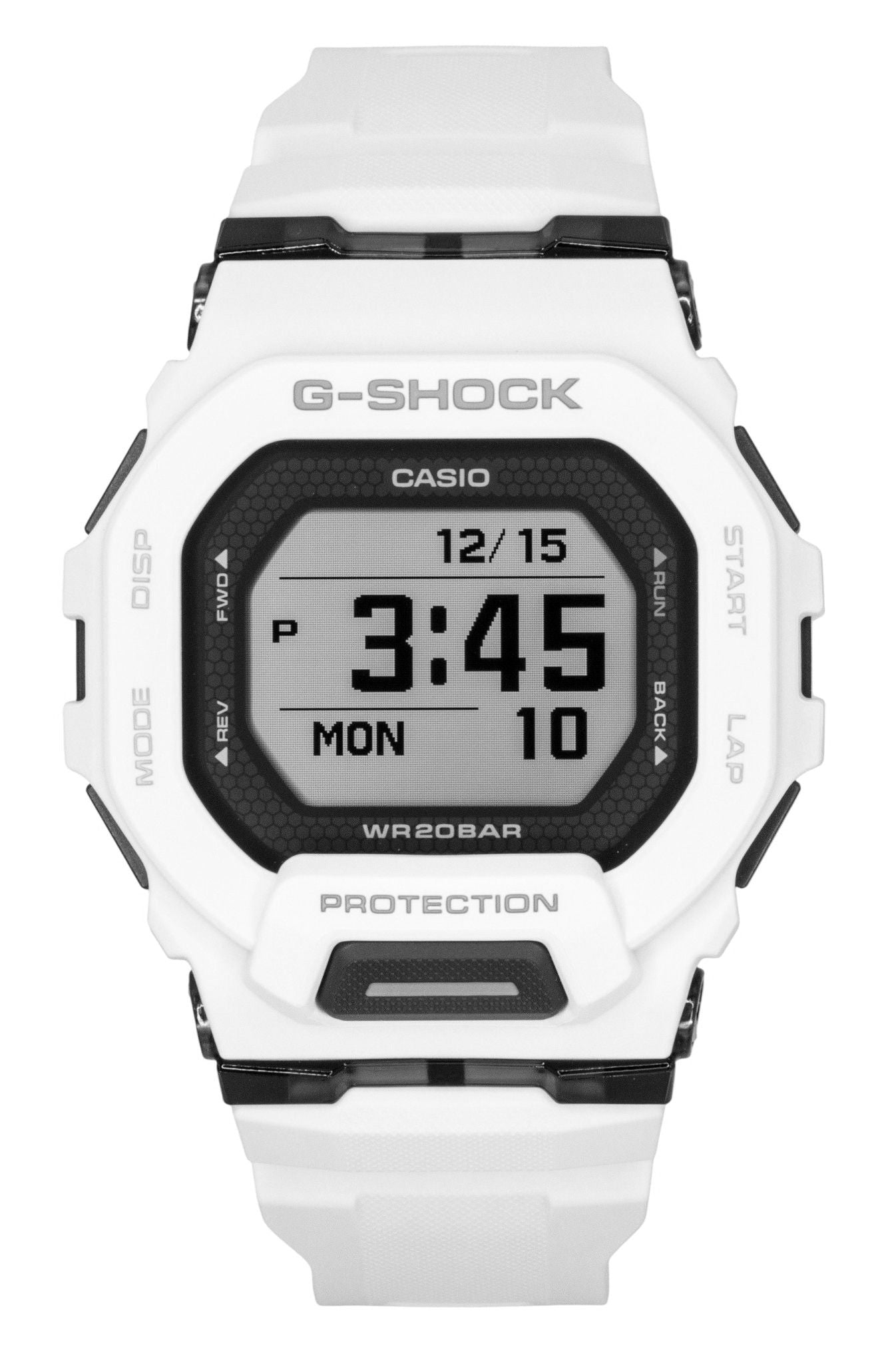 Casio G-Shock G-Squad Digital Smartphone Link White Resin Strap Quarz GBD-200-7 200M Herrenuhr