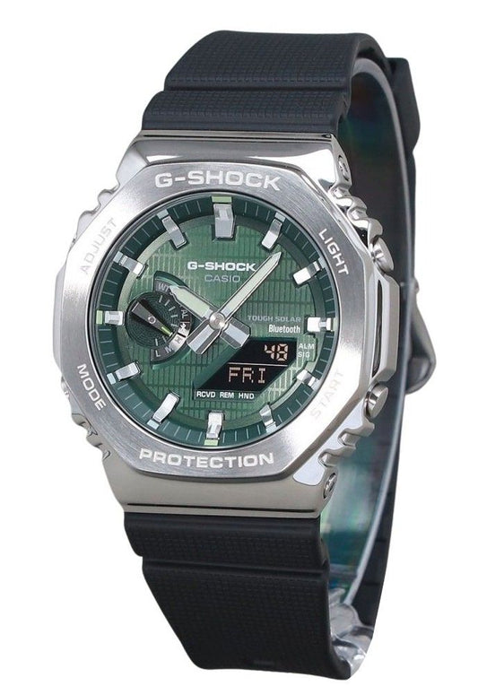 Casio G-Shock G-Steel Analog Digital Smartphone Link Resin Strap Gr?nes Zifferblatt Tough Solar GBM-2100A-1A3 200M Herrenuhr