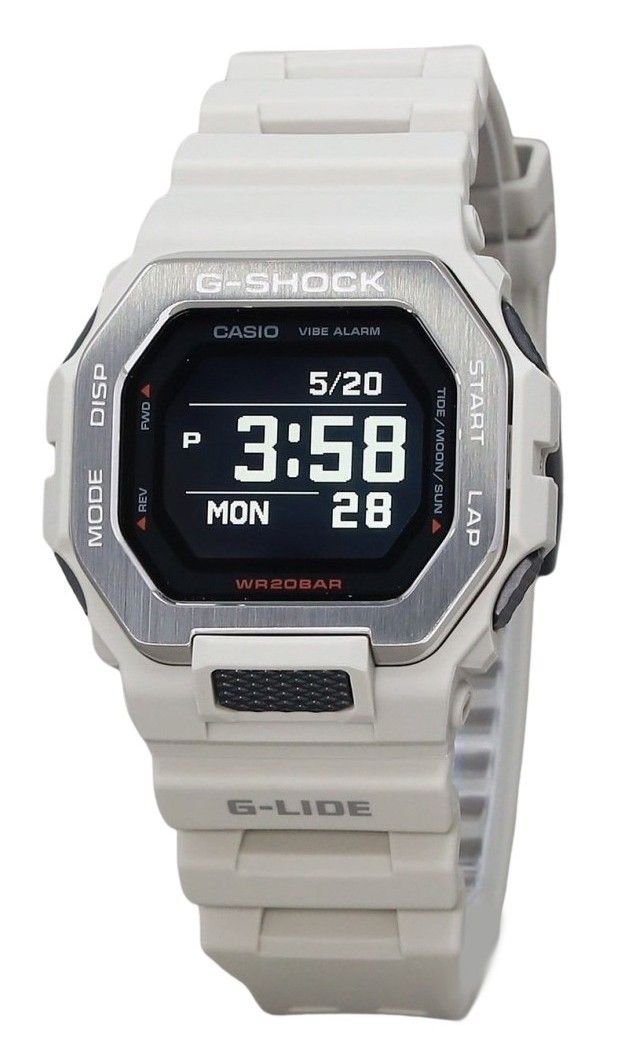 Casio G-Shock G-Lide Digital Smartphone Link Grey Resin Strap Quarz GBX-100-8 200M Herrenuhr