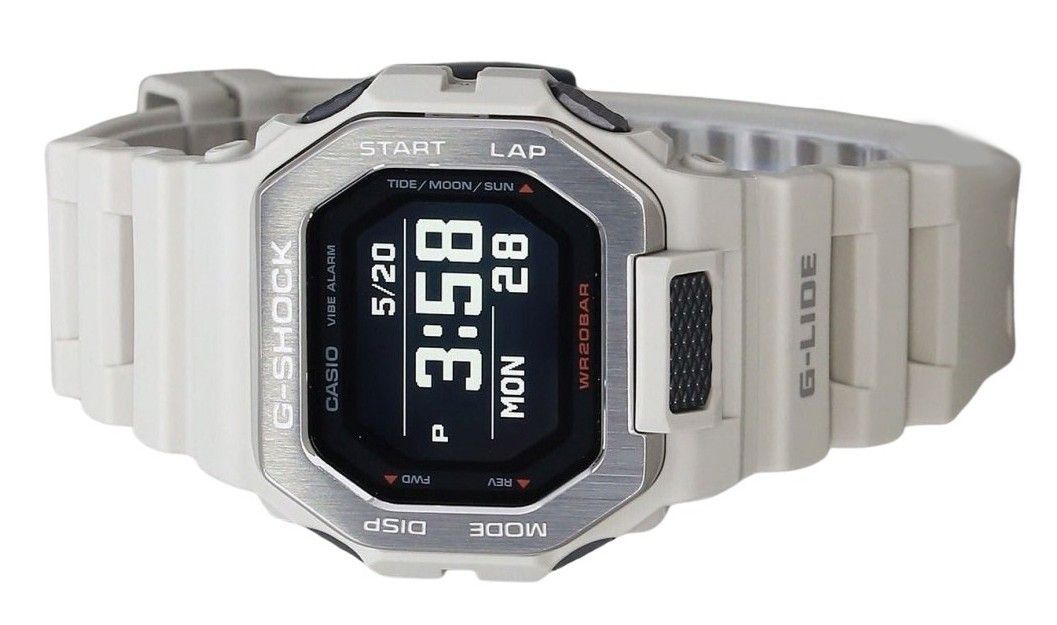 Casio G-Shock G-Lide Digital Smartphone Link Grey Resin Strap Quarz GBX-100-8 200M Herrenuhr
