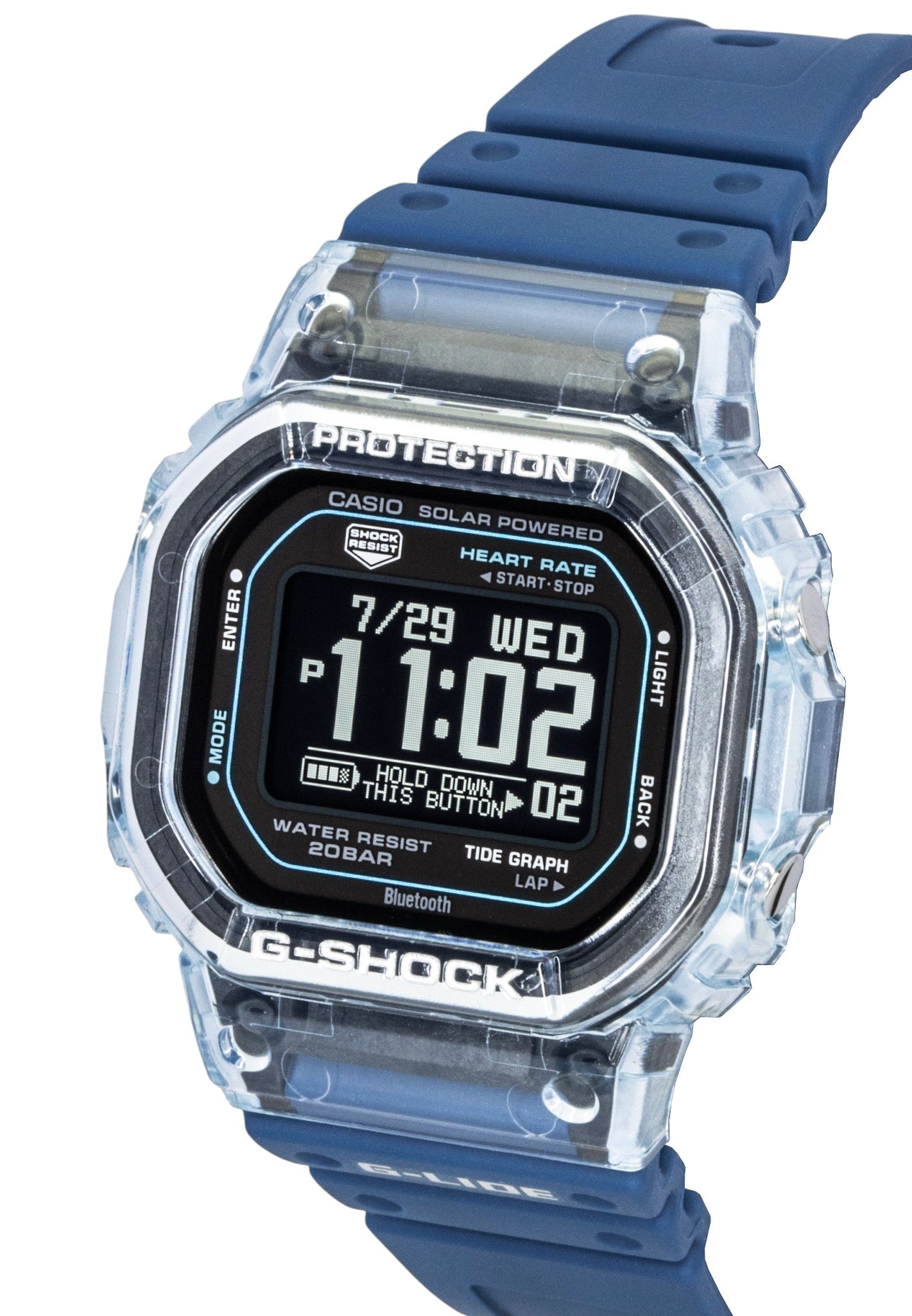 Casio G-Shock G-Lide Smartphone Link Digital Bio-Based Resin Strap Solar GBX-H5600-2 200M Herrenuhr