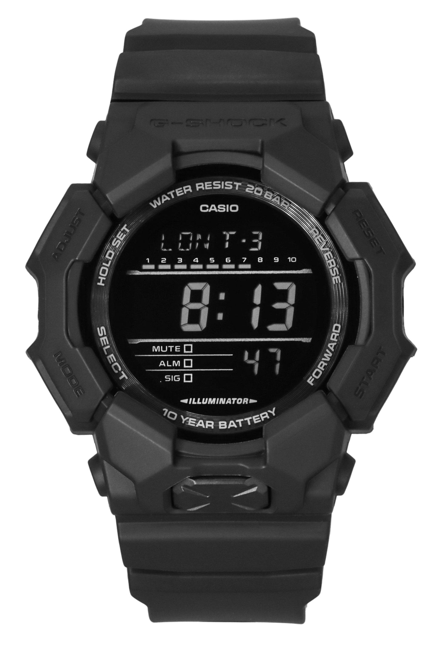 Casio G-Shock Digital Bio-Based Resin Strap Quarz GD-010-1A1 200M Herrenuhr