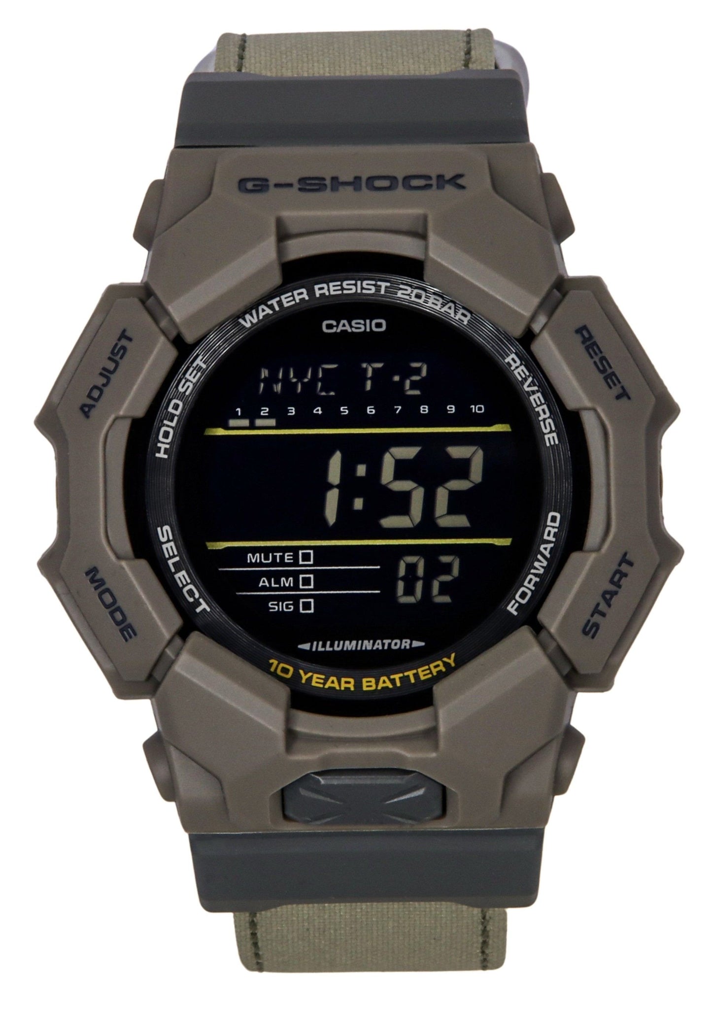 Casio G-Shock Digital Cloth Strap Quarz GD-010CE-5 200M Herrenuhr