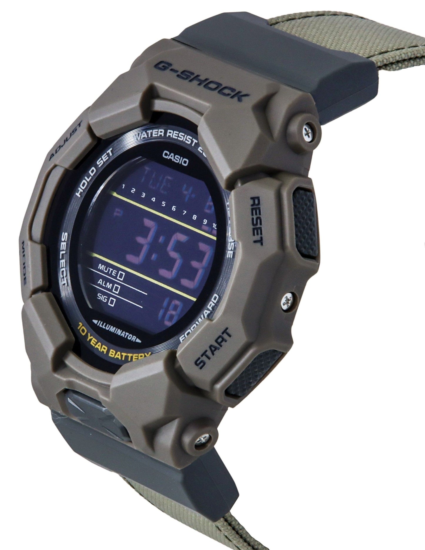 Casio G-Shock Digital Cloth Strap Quarz GD-010CE-5 200M Herrenuhr