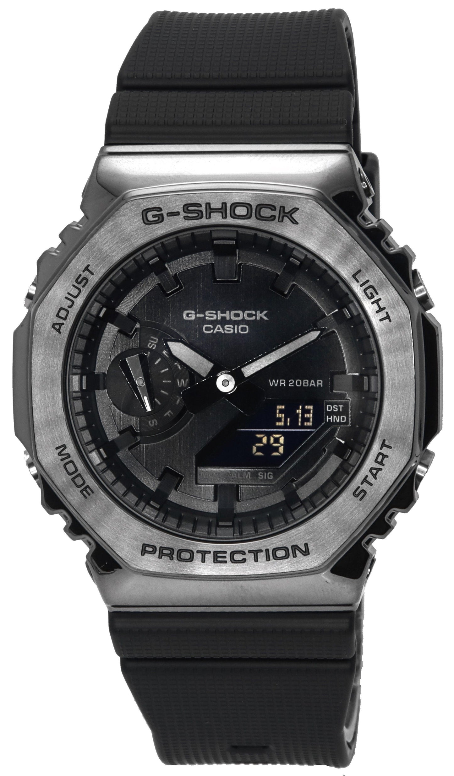 Casio G-Shock Metal Clad Analog Digital Quarz GM-2100BB-1A GM2100BB-1 200M Herrenuhr
