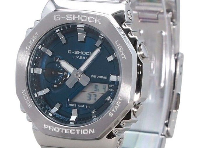 Casio G-Shock G-Steel Analog Digital Blaues Zifferblatt Quarz GM-2110D-2B 200M Herrenuhr