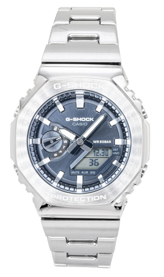 Casio G-Shock G-Steel Analog Digital Edelstahl Graues Zifferblatt Quarz GM-2110D-8A 200M Herrenuhr