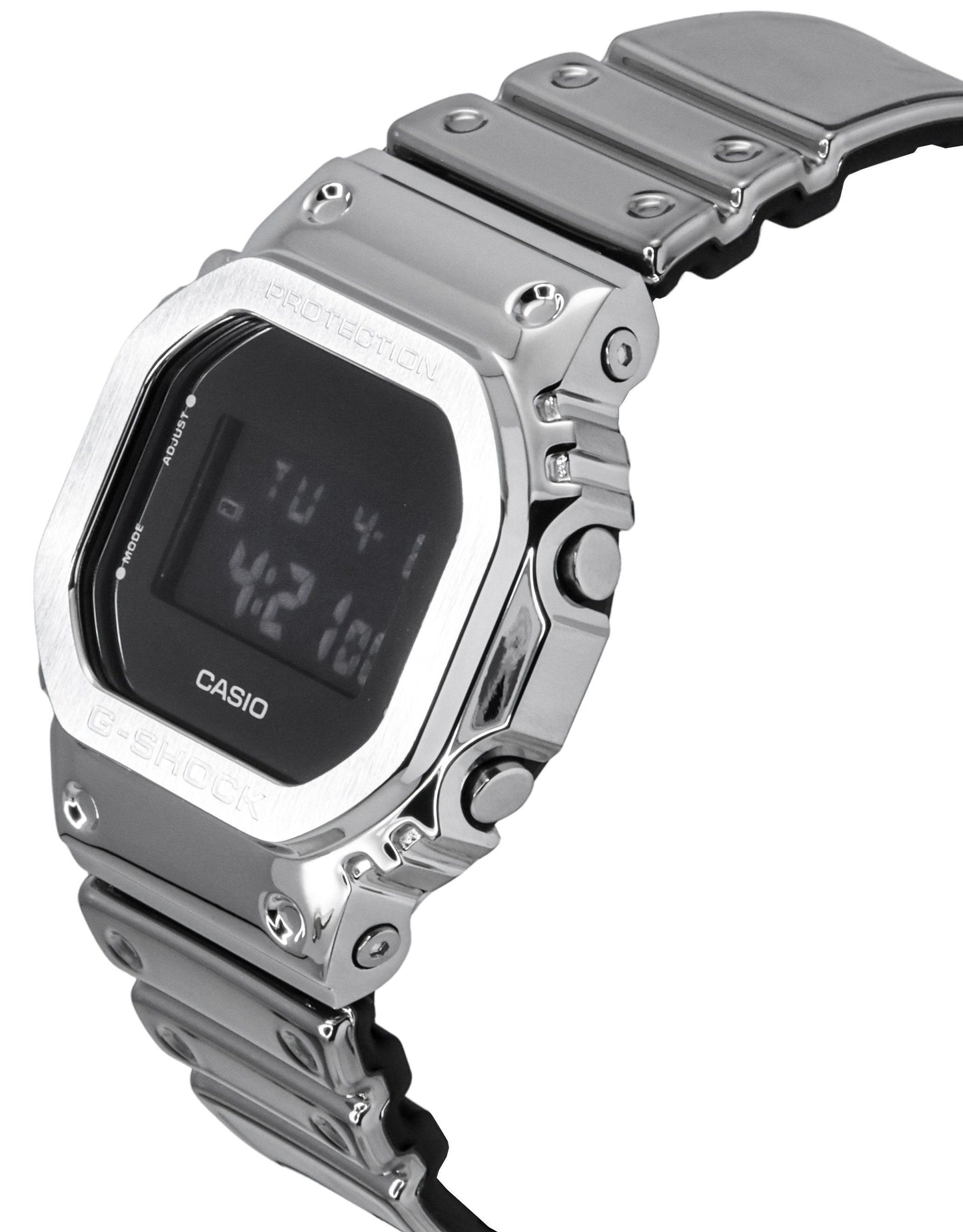 Casio G-Shock G-Steel Digital Fine Metallic Tough Silicone Strap Quarz GM-5600YM-8 200M Herrenuhr