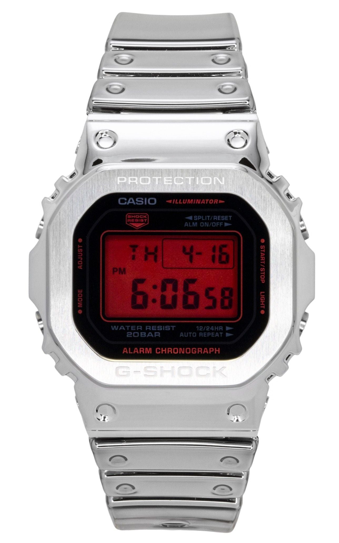 Casio G-Shock Fine Metallic Digital Silicone Strap Quarz GM-5600YRA-8 200M Herrenuhr