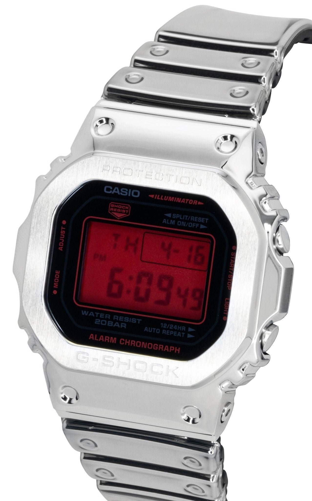 Casio G-Shock Fine Metallic Digital Silicone Strap Quarz GM-5600YRA-8 200M Herrenuhr