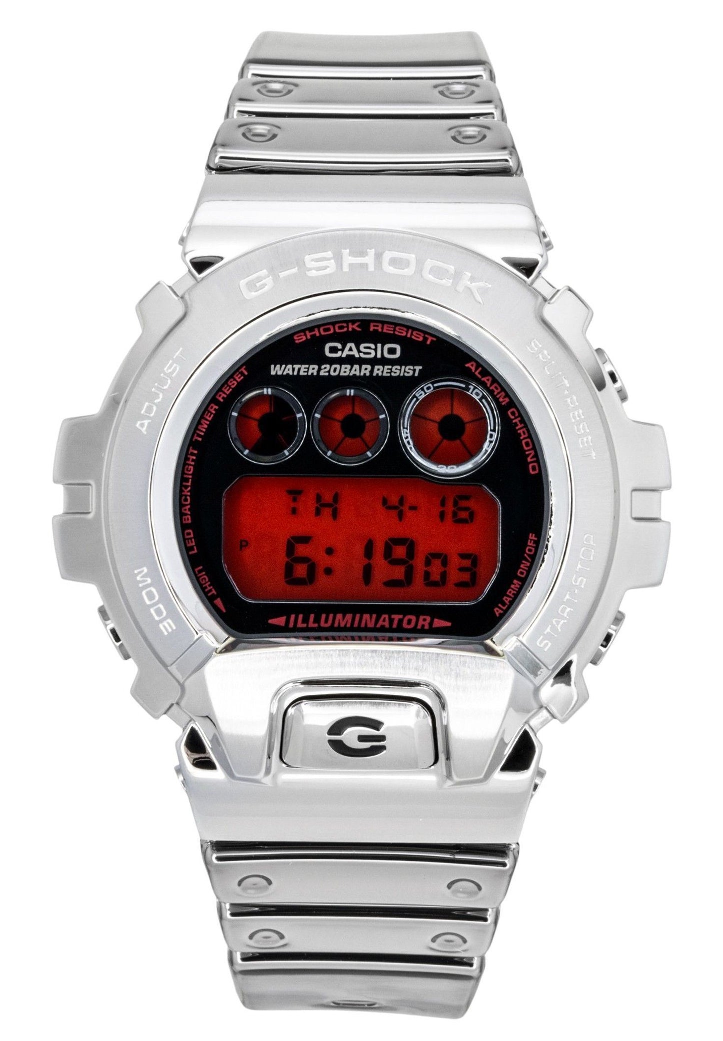 Casio G-Shock Fine Metallic Digital Silicone Strap Quarz GM-6900YRA-8 200M Herrenuhr