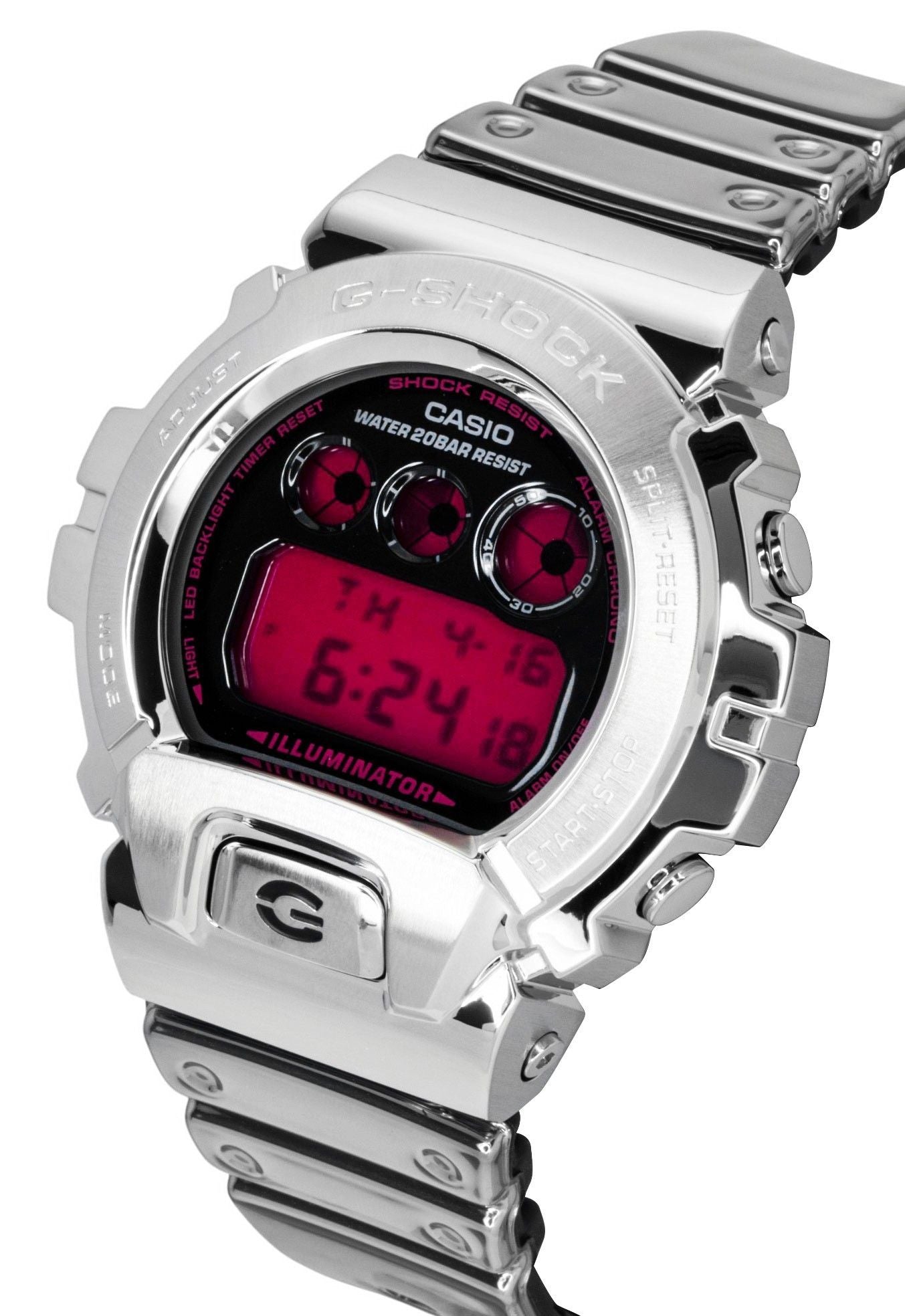 Casio G-Shock Fine Metallic Digital Silicone Strap Quarz GM-6900YRA-8 200M Herrenuhr