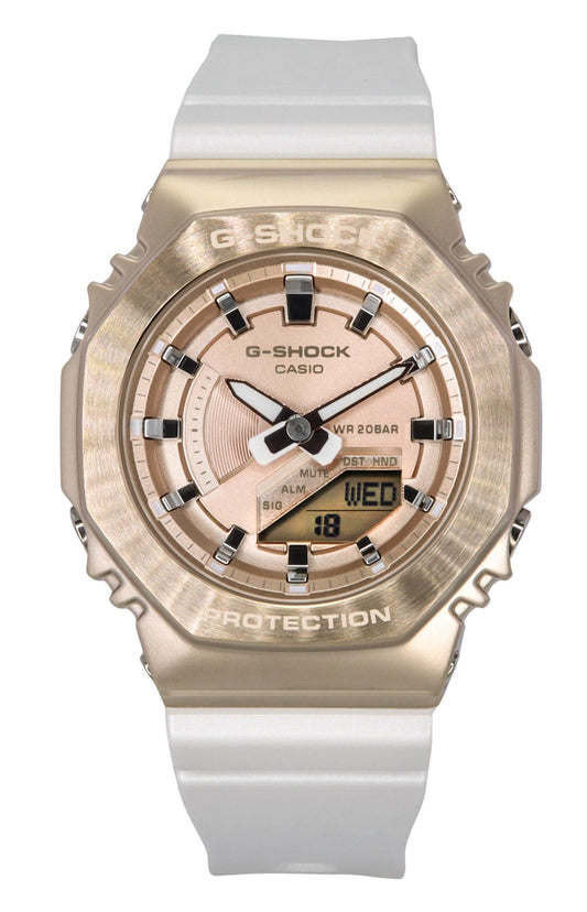 Casio G-Shock Analog Digital Bio-Based Resin Strap Rose Gold Dial Quarz GM-S2100CW-7A 200M Damenuhr