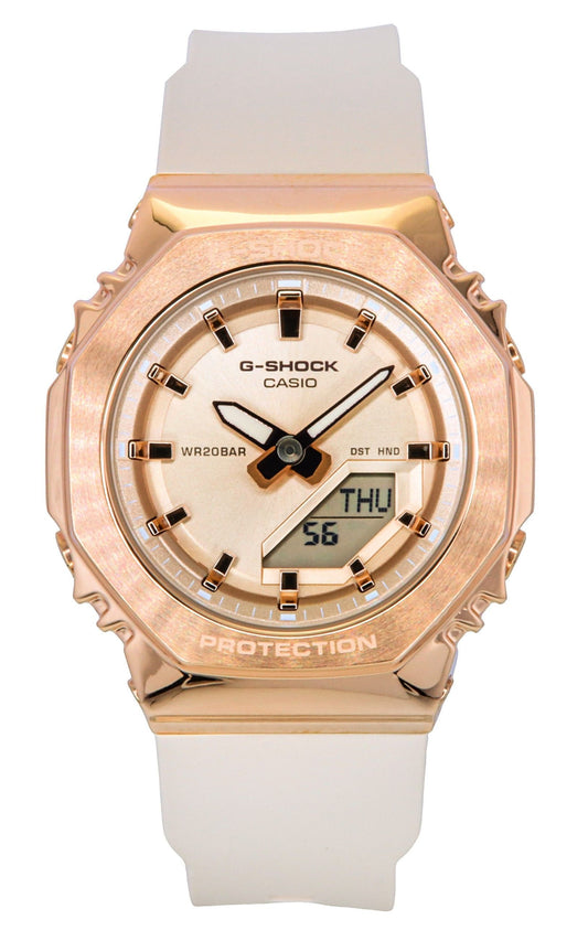 Casio G-Shock Analog Digital Bio-Based Resin Strap Rose Gold Dial Quarz GM-S2110PG-4A 200M Damenuhr