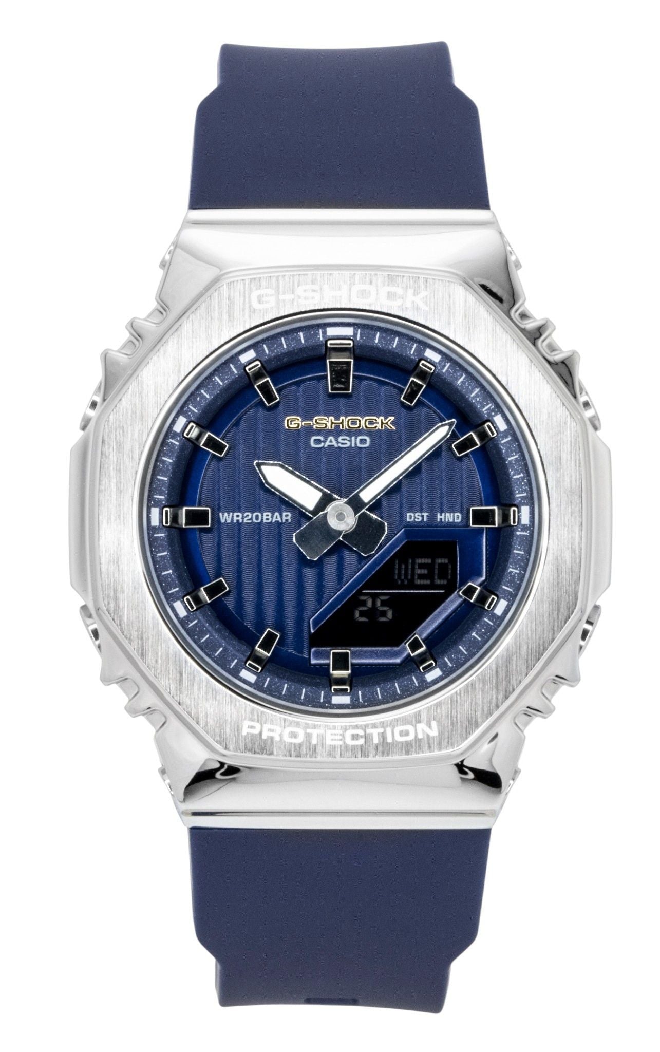 Casio G-Shock Analog Digital Limited Edition Bio-Based Resin Blaues Zifferblatt Quarz GM-S2110SH-2A 200M Damenuhr