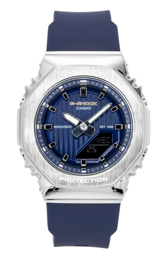 Casio G-Shock Analog Digital Limited Edition Bio-Based Resin Blaues Zifferblatt Quarz GM-S2110SH-2A 200M Damenuhr