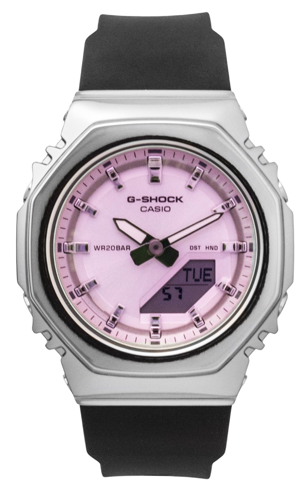 Casio G-Shock Analog Digital Pink Dial Resin Strap Quarz GM-S2110SR-1A 200M Damenuhr