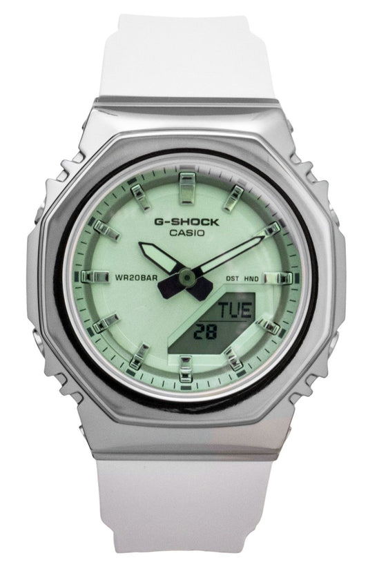 Casio G-Shock Analog Digital Grünes Zifferblatt Resin Strap Quarz GM-S2110SR-7A 200M Damenuhr
