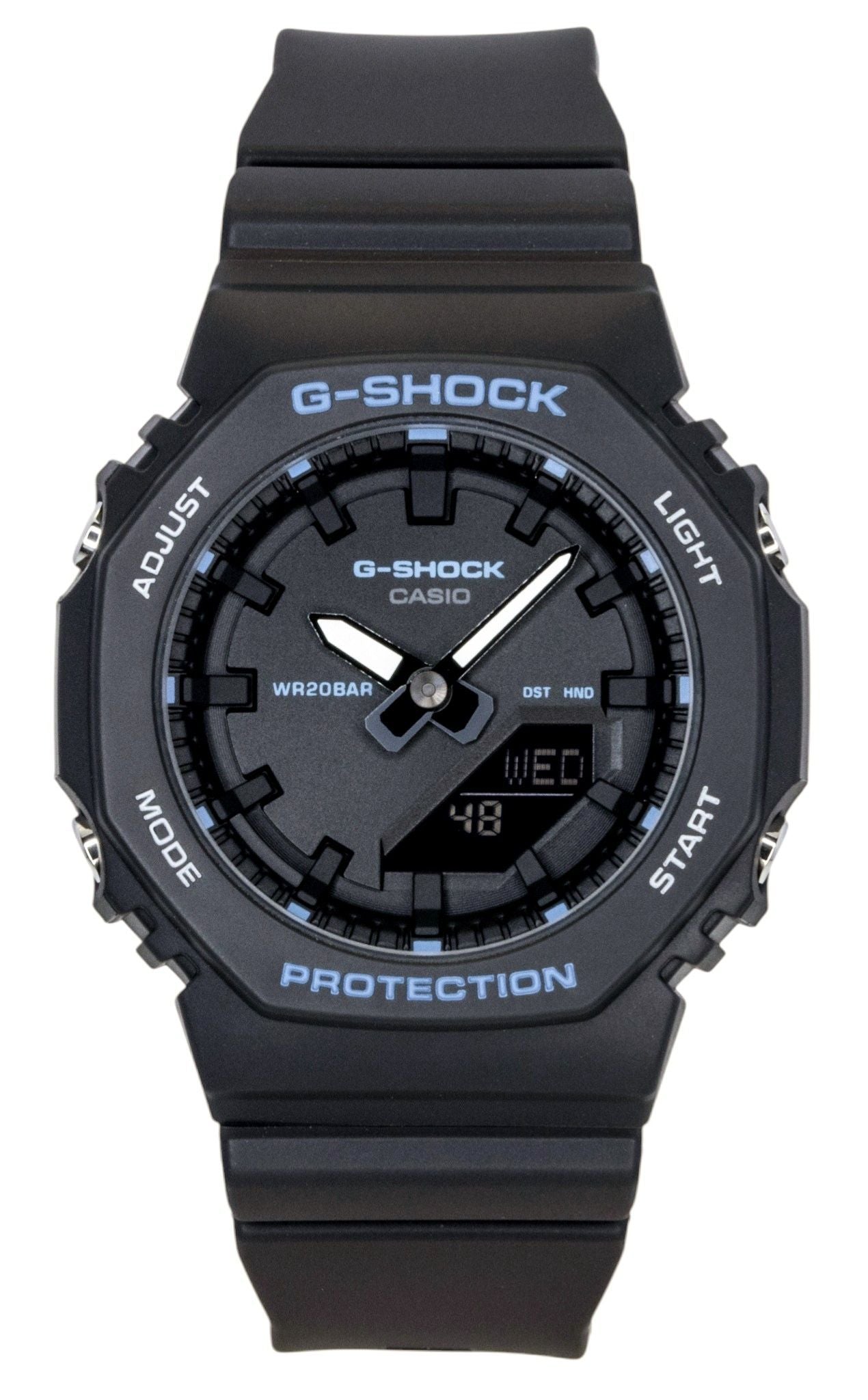 Casio G-Shock Analog Digital Bio-Based Resin Strap Schwarzes Zifferblatt Quarz GMA-P2100BA-1A 200M Damenuhr