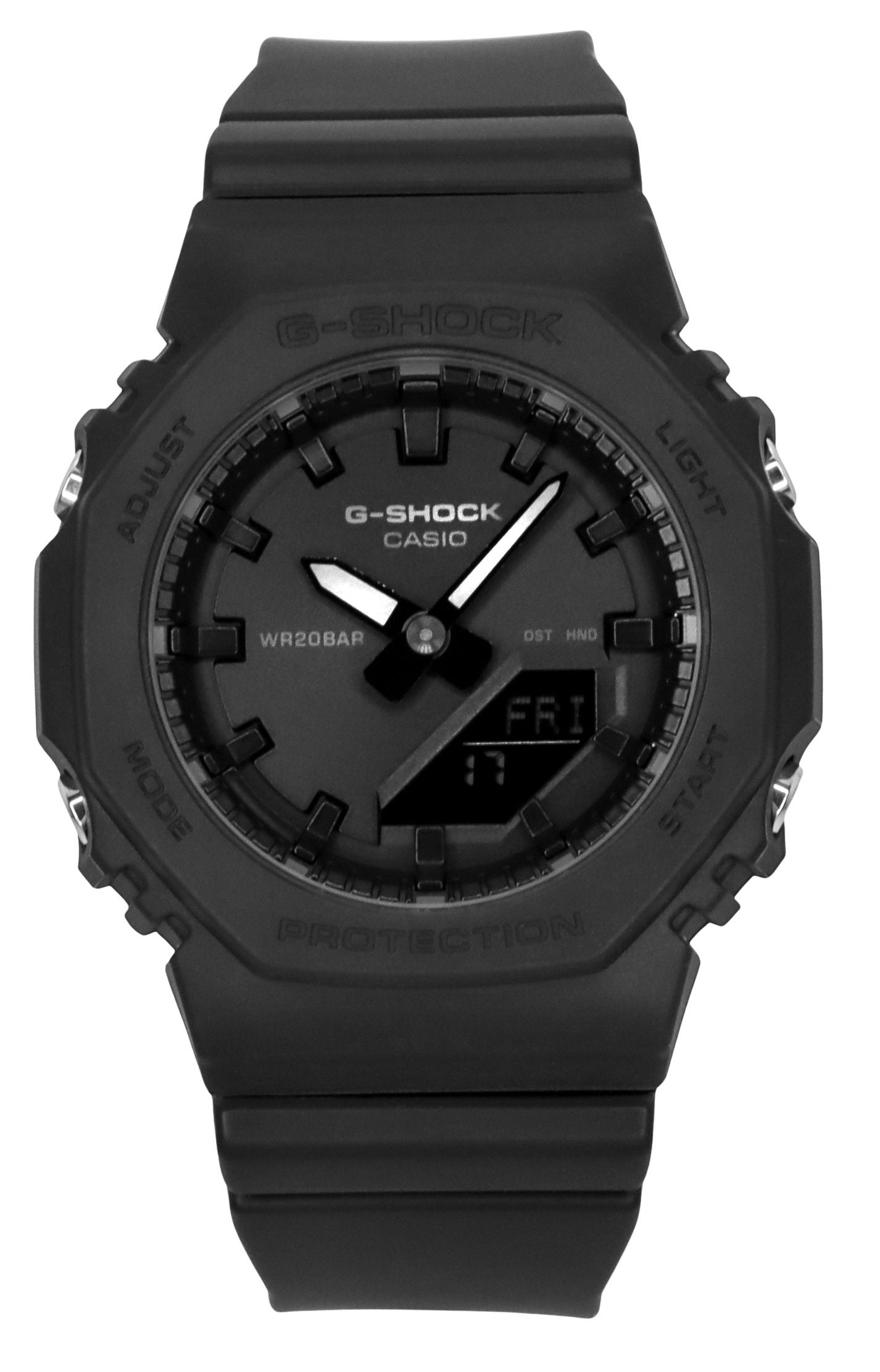 Casio G-Shock Analog Digital Bio-Based Resin Schwarzes Zifferblatt Quarz GMA-P2100BB-1A 200M Damenuhr