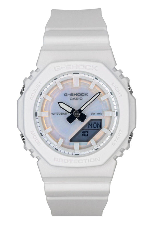 Casio G-Shock Analog Digital Resin Strap Polarized White Dial Quarz GMA-P2100PC-7A 200M Damenuhr