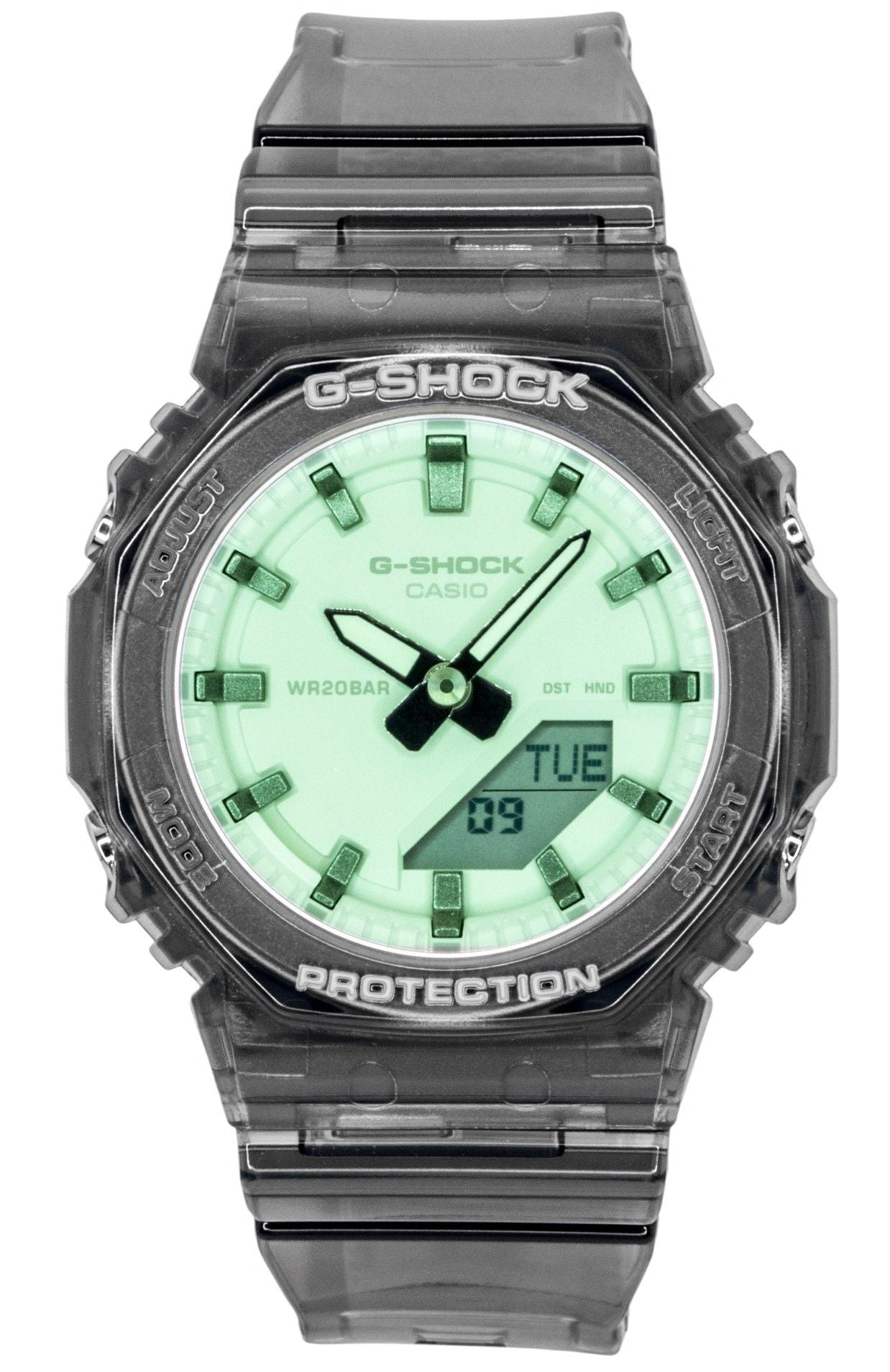 Casio G-Shock Analog Digital Grünes Zifferblatt Resin Strap Quarz GMA-P2100SR-1A 200M Damenuhr
