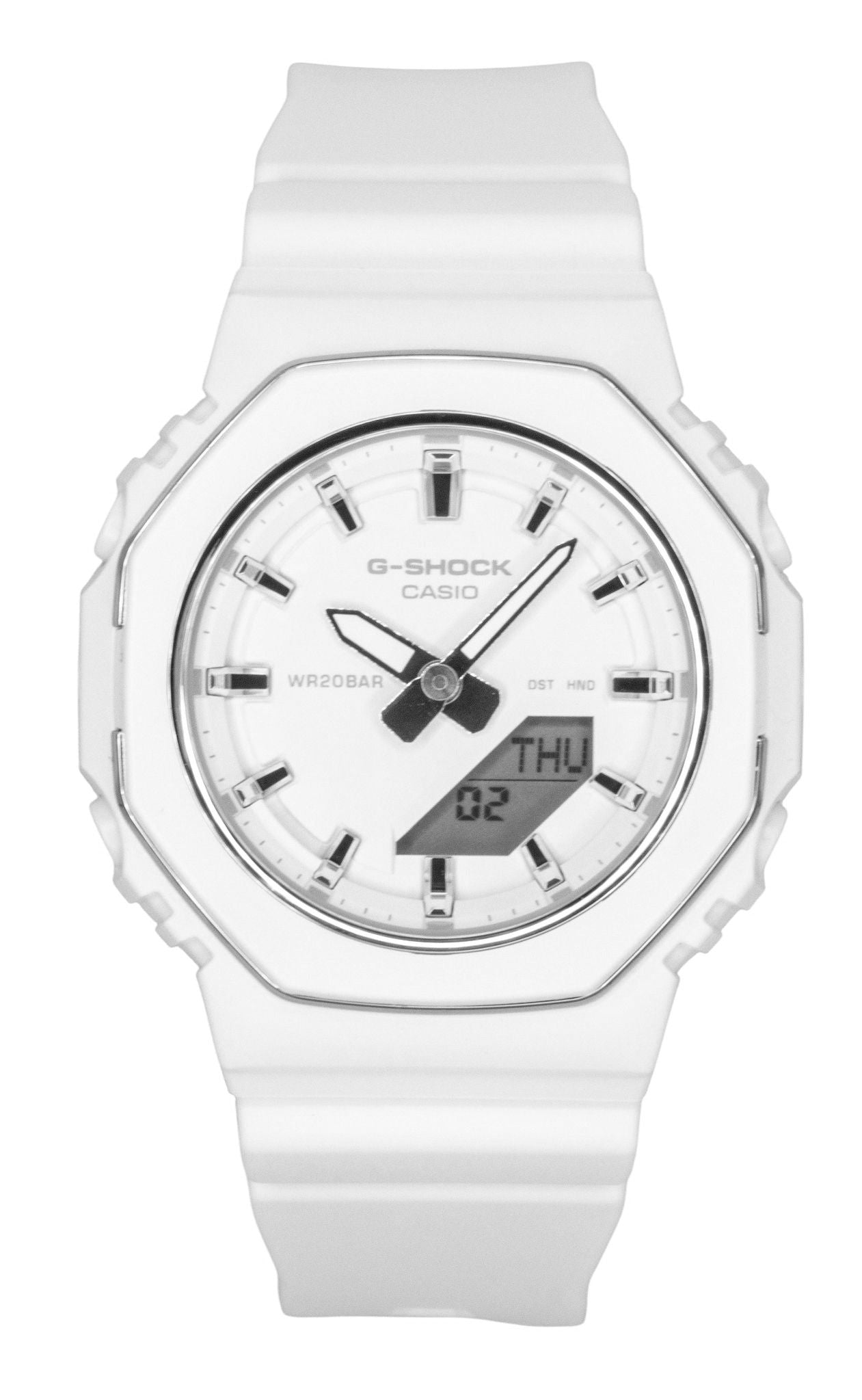 Casio G-Shock Analog Digital Bio-Based Resin Strap White Dial Quarz GMA-P2110-7A 200M Damenuhr