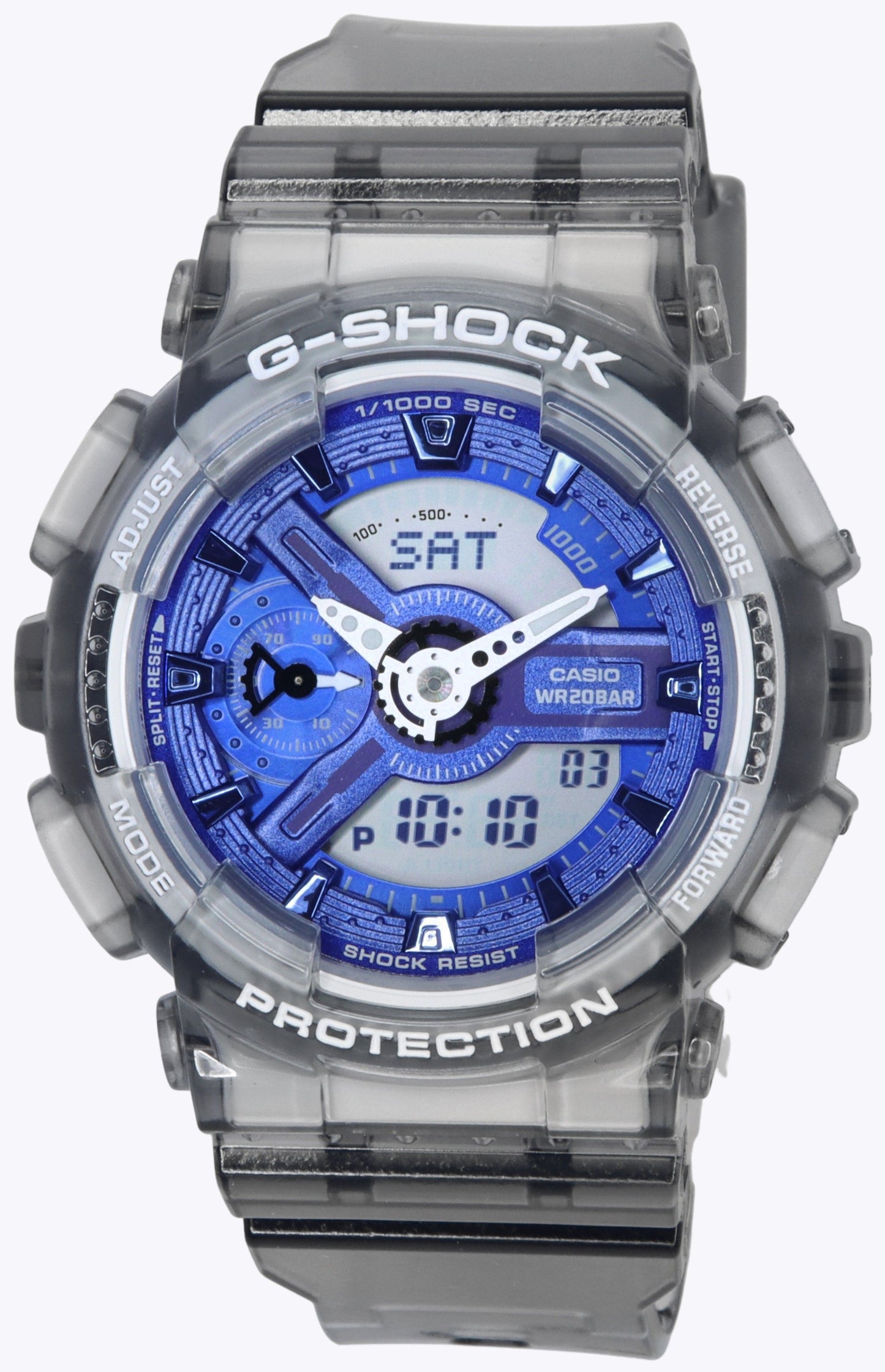Casio G-Shock Analog Digital Blaues Zifferblatt Quarz GMA-S110TB-8A 200M Damenuhr